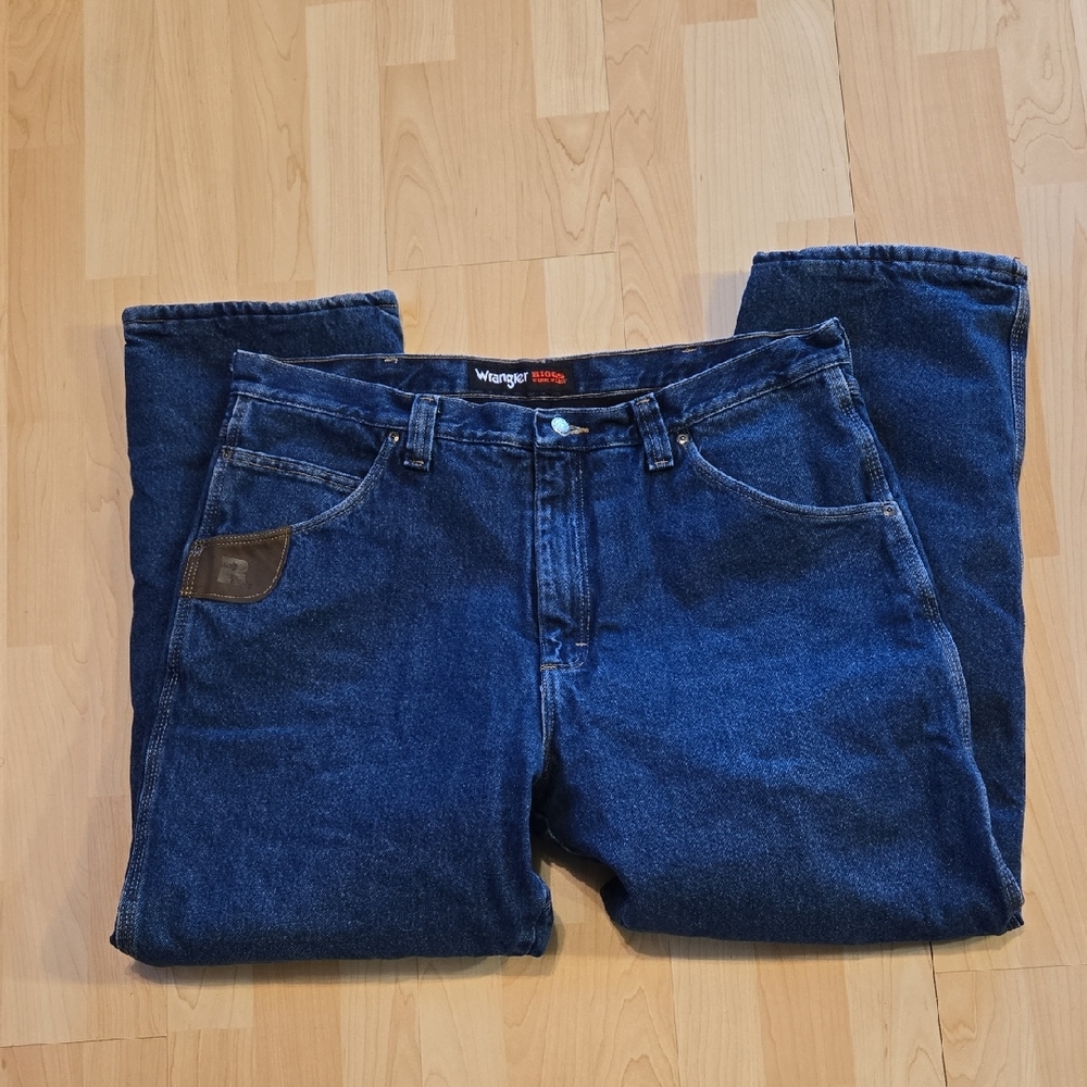Wrangler Men RIGGS Workwear Relaxed Fit Carpenter Jeans Lined Insulated 3W055TH